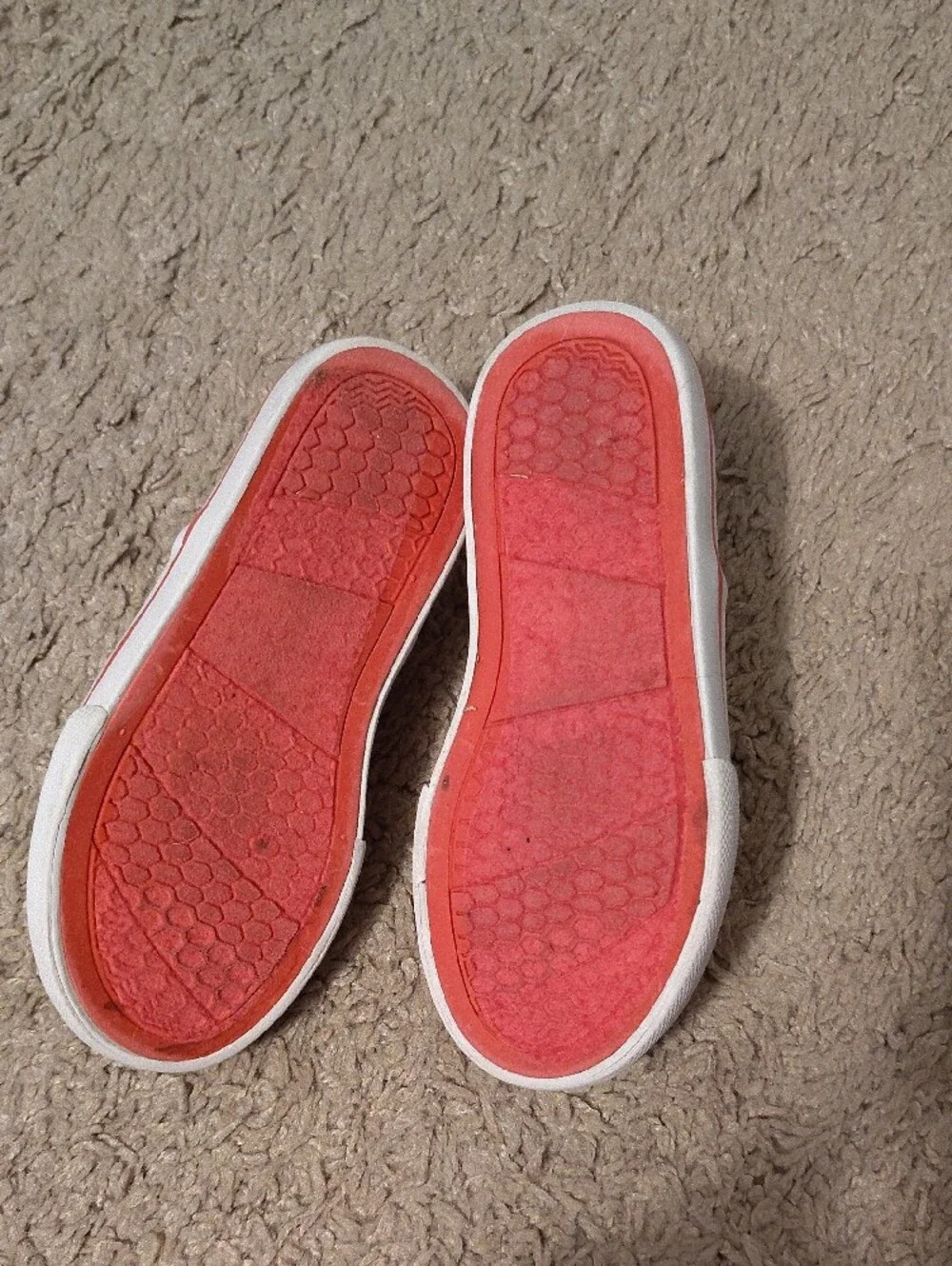 Bumble And Birdie Girls Heart-Print Zip Slip-On Sneakers - Pink/Red
